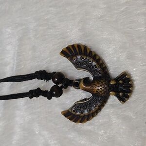 Acrylic Eagle Pendant Necklace.Cord is Adjustable.